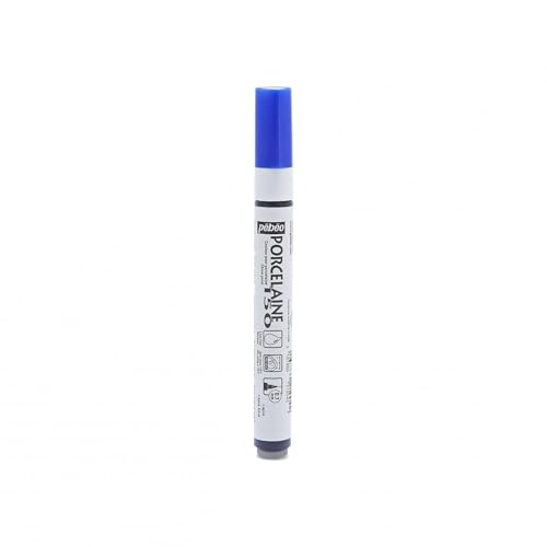 Pebeo Porcelaine 150 Assorted China Paint Fine Tip Markers - Lapis Blue, DIY Arts & Crafts Supplies, Fun for Kids, Heat-Resistant Finish, Microwave & Dishwasher Safe Formula - Image 1