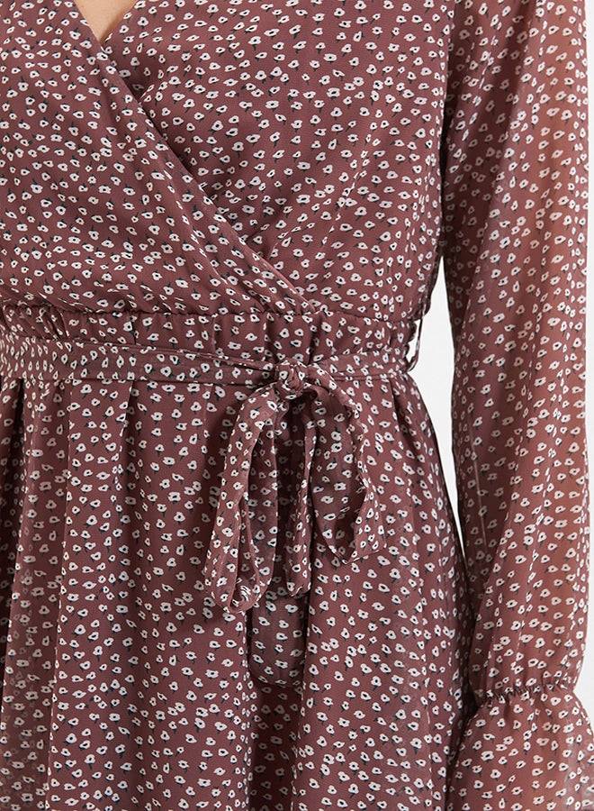 trendyol Brown Double Breasted Woven Dress  - Image 4
