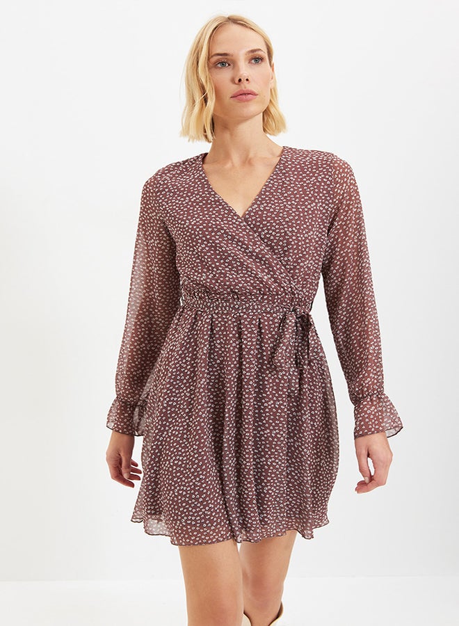 trendyol Brown Double Breasted Woven Dress  - Image 3