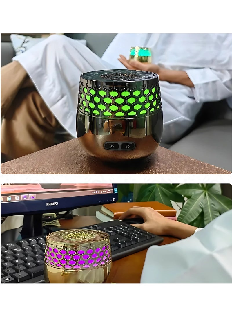 LUX Electric Bakhoor Burner Dakhoon Oud USB Rechargeable - A Remarkable Gift for Home, Car, Office, and Desert Camping  - Image 3