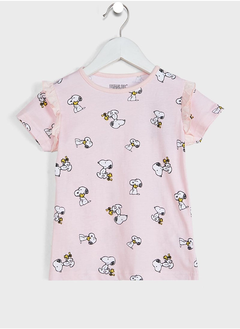Peanuts - Kids Snoopy T-Shirt & Short Set - Image 1