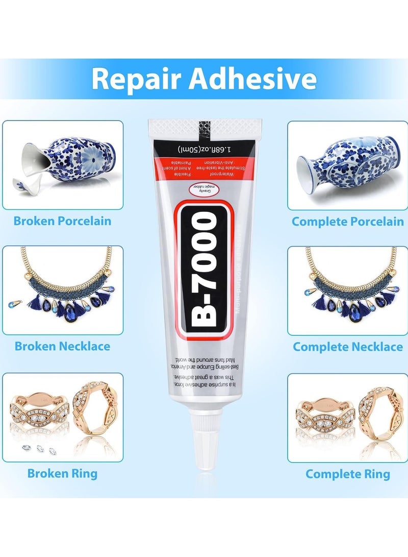 B-7000 Super Glue 50ml – Industrial-Strength Adhesive for Rhinestones, Crafts, Clothing, Shoes, Fabric, Jewelry, Electronics, Wood, Rubber, and Leather  - Image 4