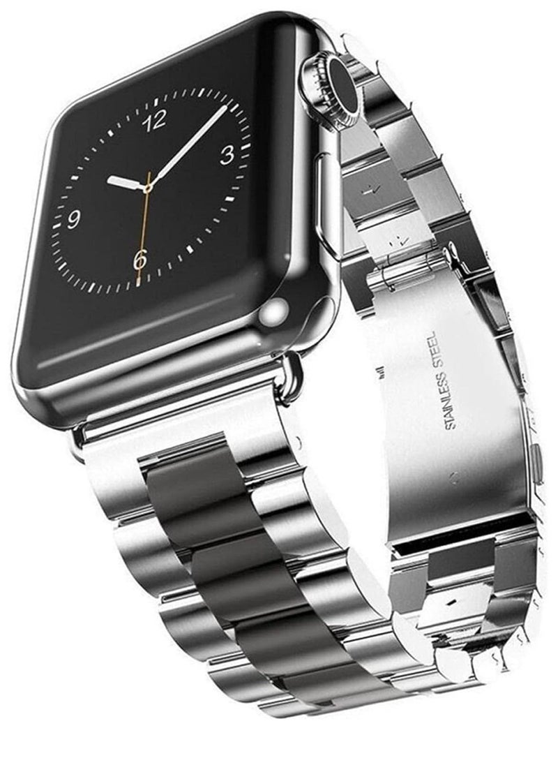 ELTRAZONE - Metal Bands Compatible with Apple Watch Band 41mm, Stainless Steel Magnetic Absorption Strap, Wristband for iWatch Band for Apple Watch Series 7/ - Image 1