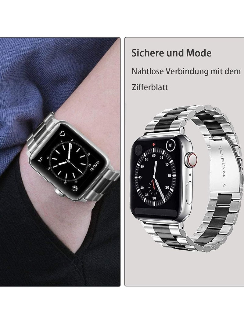 ELTRAZONE - Metal Bands Compatible with Apple Watch Band 41mm, Stainless Steel Magnetic Absorption Strap, Wristband for iWatch Band for Apple Watch Series 7/ - Image 1