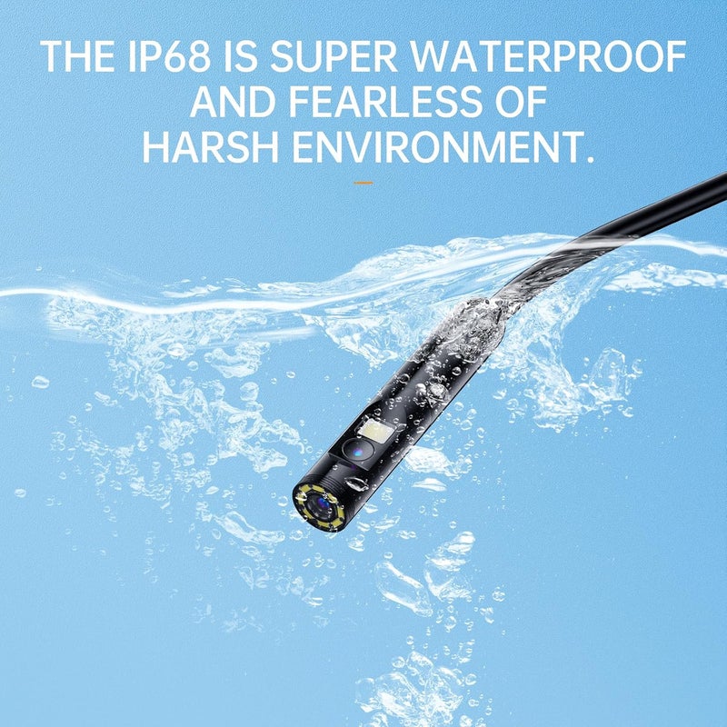 Dual Lens Industrial Endoscope Camera 1920P IP68 Inspection Snake Camera 3 5m Adjustable LED Light - Image 5