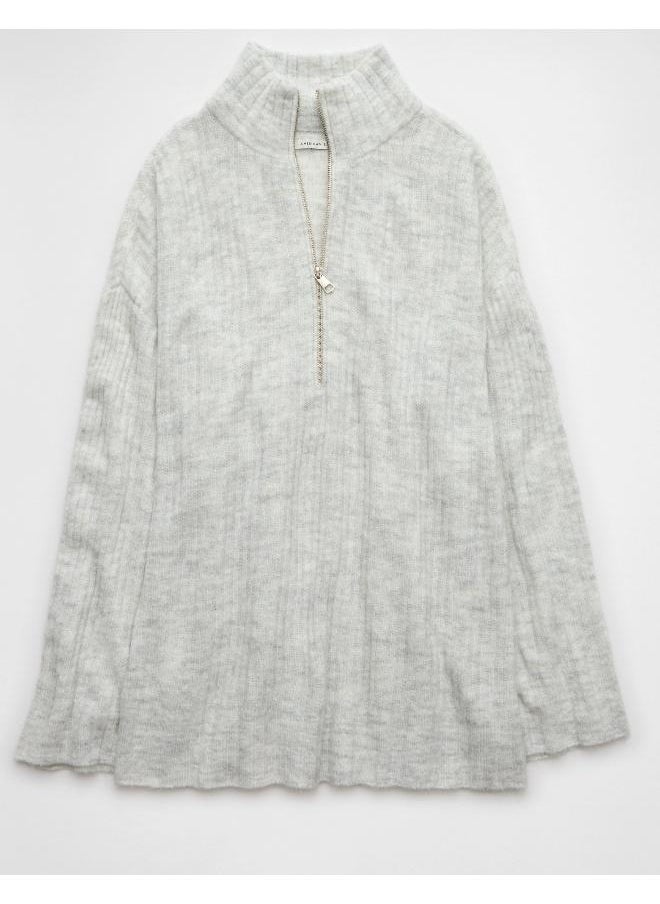 American Eagle AE Oversized Quarter-Zip Sweater  - Image 3