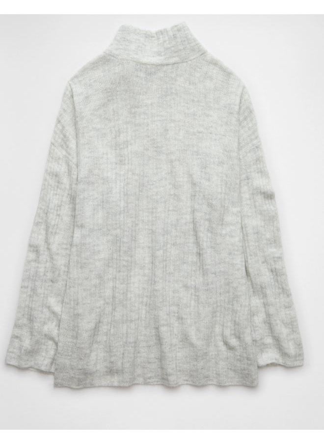 American Eagle AE Oversized Quarter-Zip Sweater  - Image 4