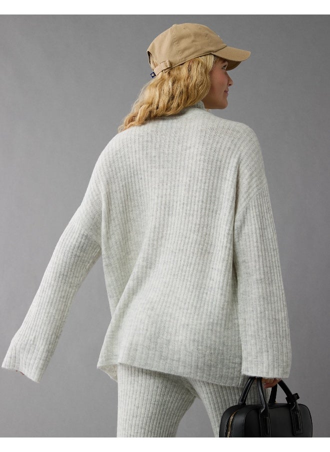 American Eagle - AE Oversized Quarter-Zip Sweater - Image 1