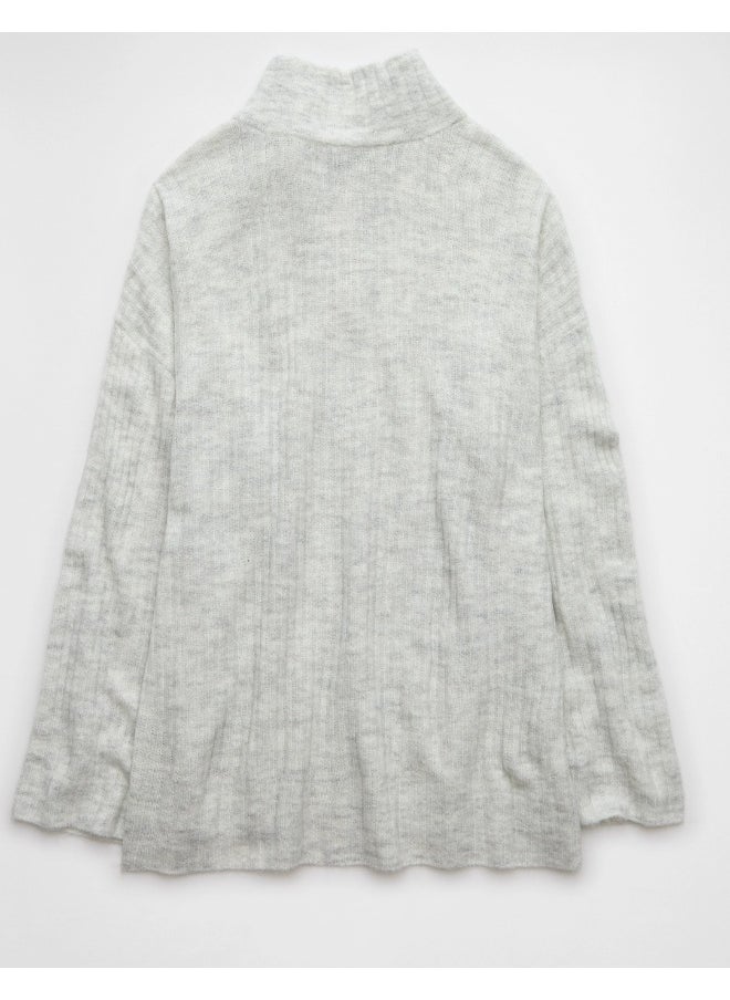 American Eagle - AE Oversized Quarter-Zip Sweater - Image 1