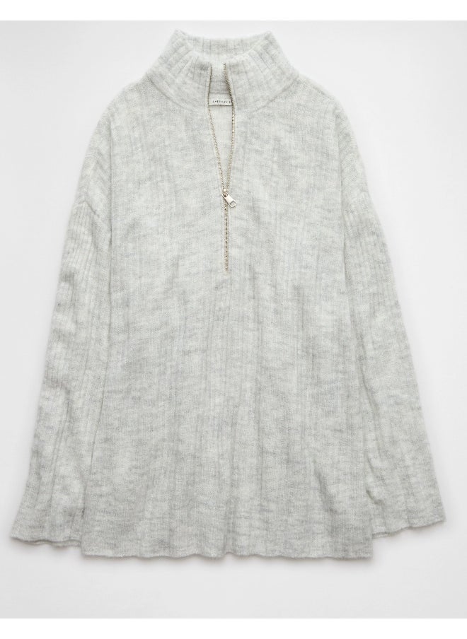American Eagle - AE Oversized Quarter-Zip Sweater - Image 1