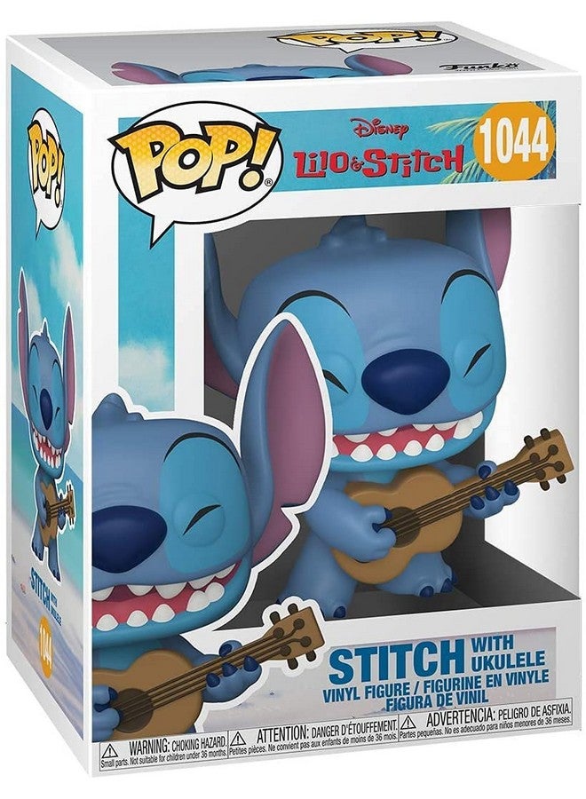 Funko POP Disney: Lilo & Stitch - Stitch with Ukulele Pop! Vinyl Figure (Bundled with Compatible Pop Box Protector Case), Multicolor, 3.75 inches - Image 3