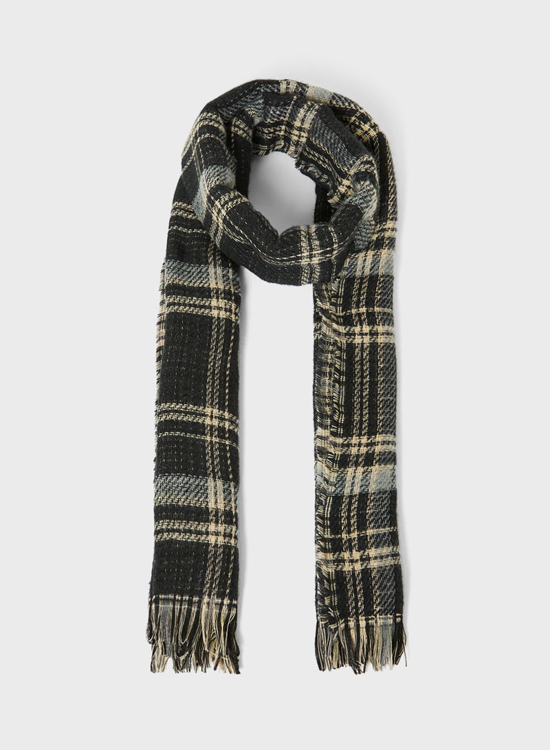 ELLA Check Pattern Light Winter Scarf  - Image 1