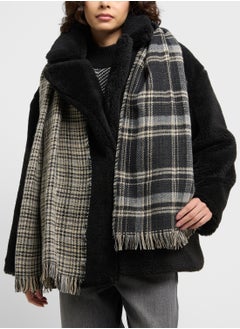 ELLA Check Pattern Light Winter Scarf  - Image 4