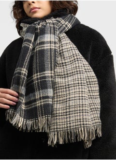 ELLA Check Pattern Light Winter Scarf  - Image 3