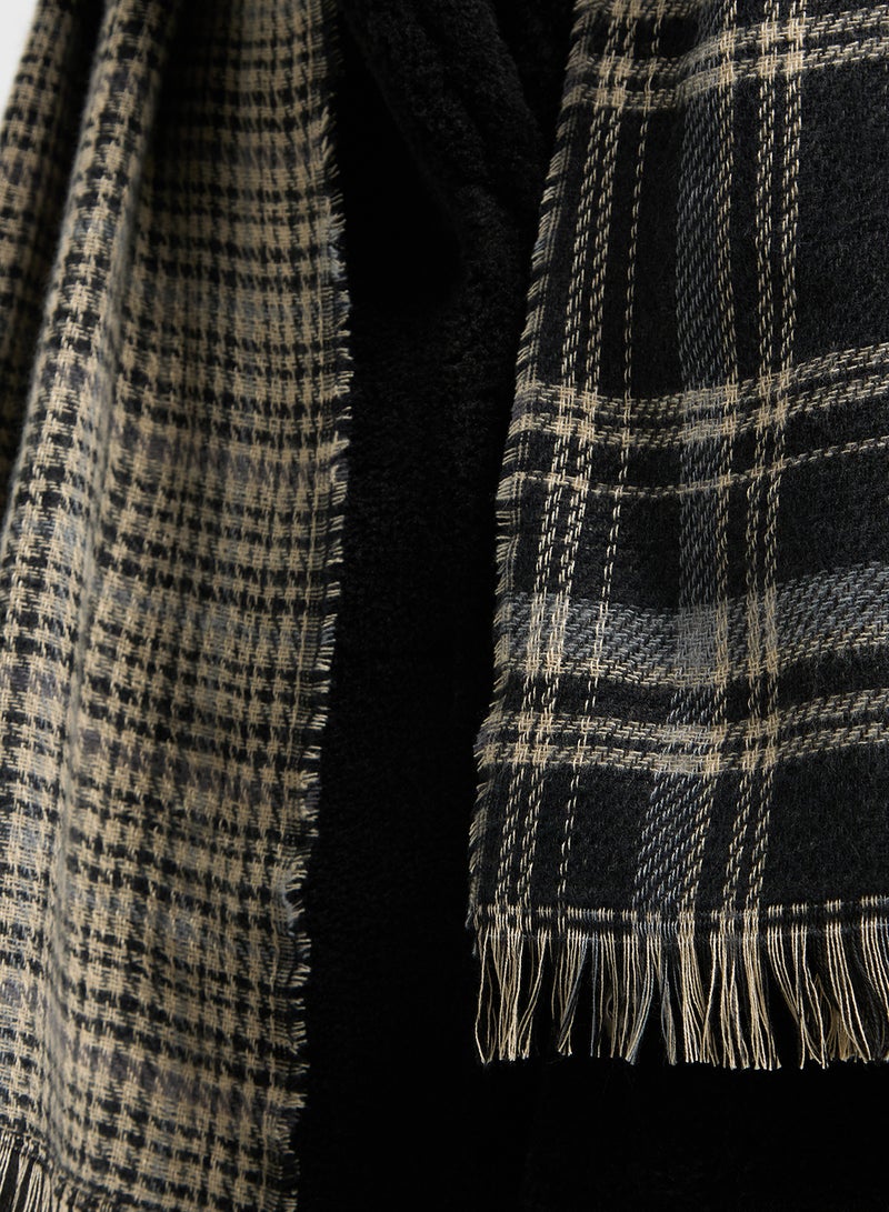 ELLA Check Pattern Light Winter Scarf  - Image 5