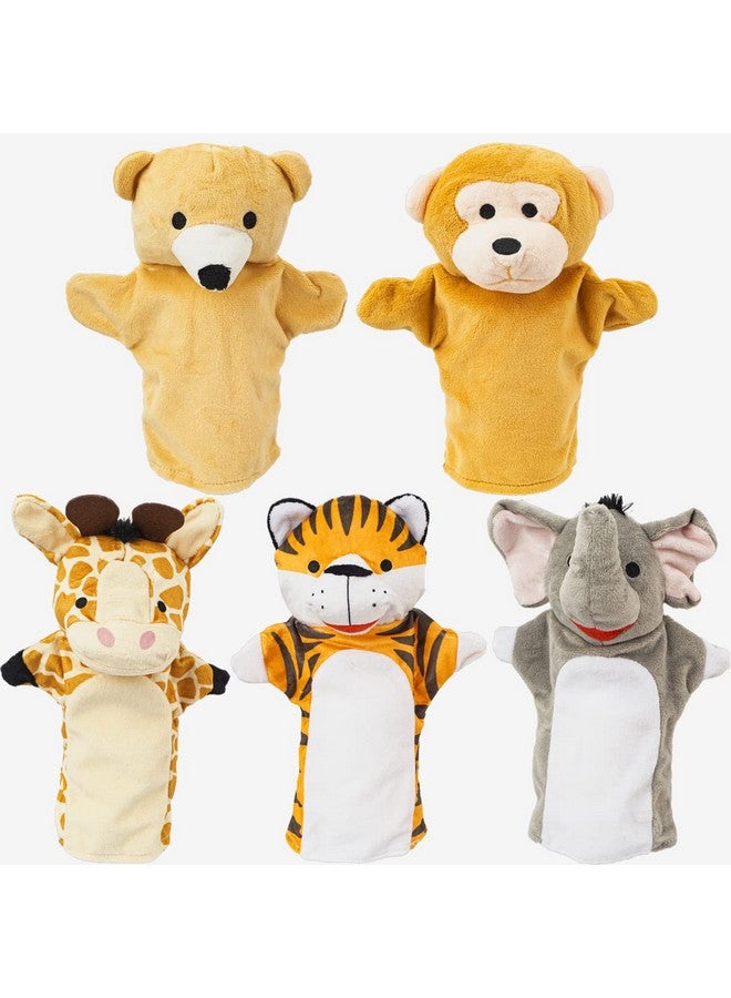 Yolococa Hand Puppets Animal Hand Party Toy for Kids, Soft Plush Puppet, 5 Pack - Image 1