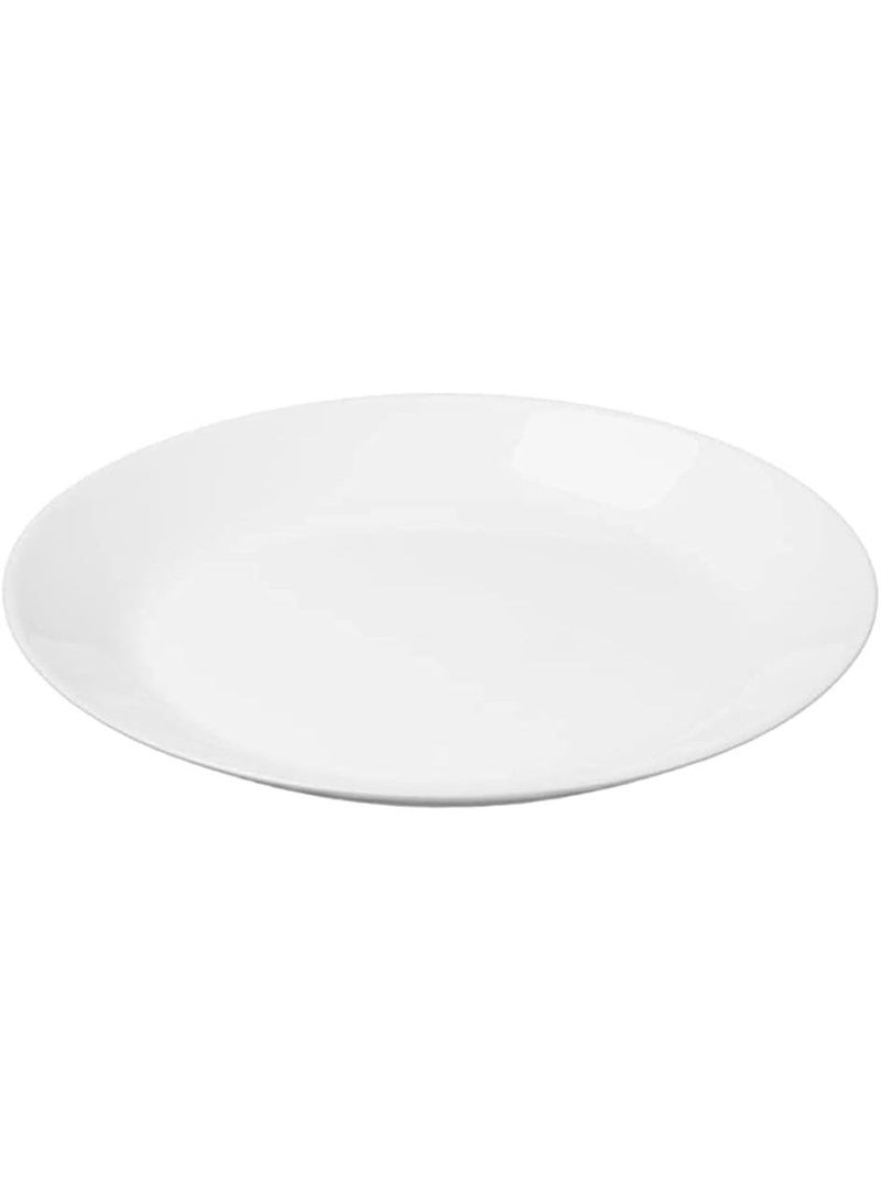 Ikea Professional Title: IKEA OFTAST Durable Tempered Glass Dinner Plates, White, 25 cm Set of 6 - Image 1