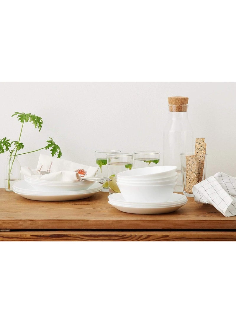 Ikea Professional Title: IKEA OFTAST Durable Tempered Glass Dinner Plates, White, 25 cm Set of 6 - Image 5