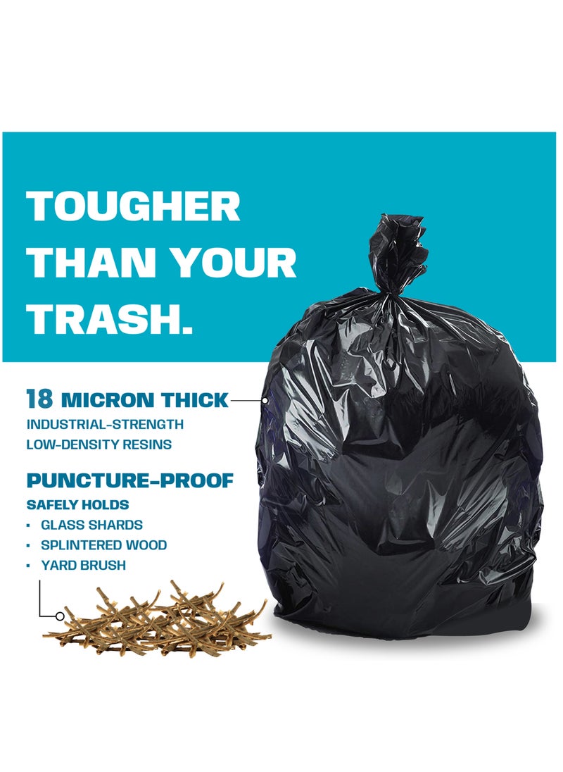 Hi Care (Pack of 100 Bags) Garbage Bag Black 45X50cm 18 Micron Heavy Duty Oxo Biodegradable Plastic Bag Small Trash Bags Dustbin Bags Waste Bag Office Bag Strong & Durable Bin Bag Garbage Bag Small  - Image 4