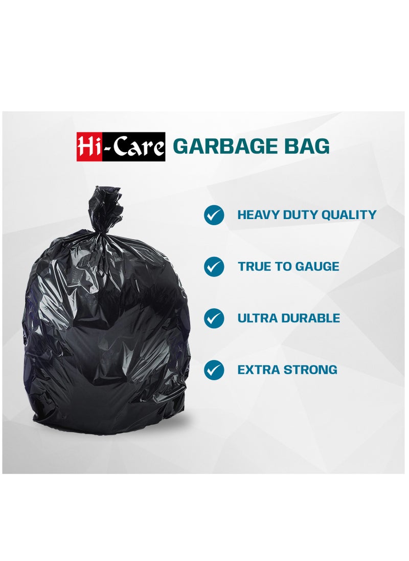 Hi Care (Pack of 100 Bags) Garbage Bag Black 45X50cm 18 Micron Heavy Duty Oxo Biodegradable Plastic Bag Small Trash Bags Dustbin Bags Waste Bag Office Bag Strong & Durable Bin Bag Garbage Bag Small  - Image 5