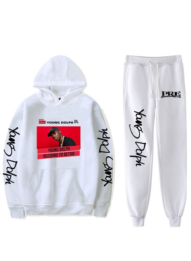 KUYING Men's Loose Sportswear And Sports Pants Two-Piece Set  - Image 1