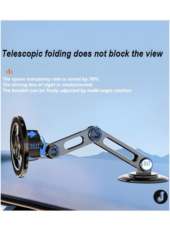 JAJEEK "NEW Universal 360° PRO Magnetic Suction Car Phone Holder with Adjustable Arm – Silvery" - Image 5