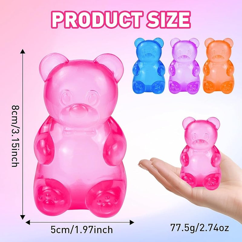 QITAI Squishy Toys Bear Stress Balls Squishy Fidget Toys for Anxiety Relief for Adults & Kids for Birthday Gifts Party Gifts-Rosy - Image 3