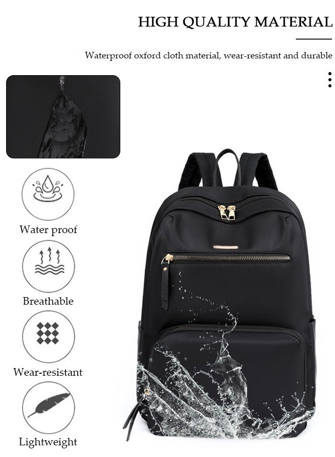 DUNISO Women Backpack Purse, Waterproof Backpack for Girl Woman Black Travel Bookbag Lady Shoulder Bag, Lightweight Ladies Fashion Daily Backpack Anti-theft Casual Daypack - Image 5