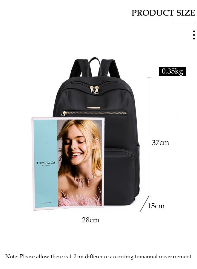 DUNISO Women Backpack Purse, Waterproof Backpack for Girl Woman Black Travel Bookbag Lady Shoulder Bag, Lightweight Ladies Fashion Daily Backpack Anti-theft Casual Daypack - Image 3