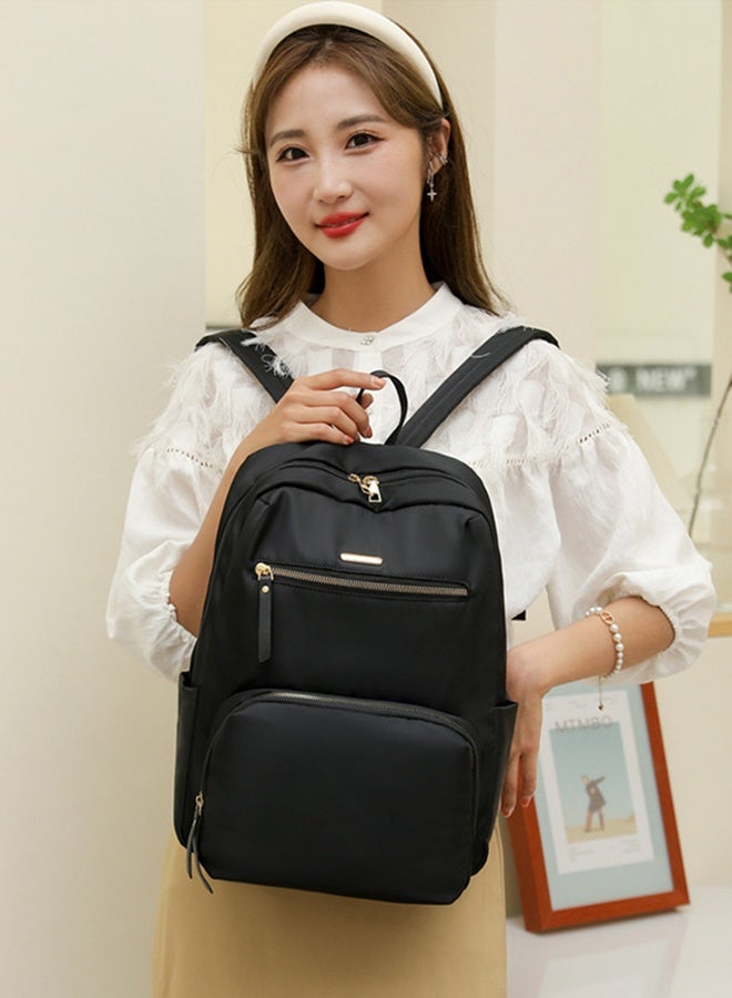 DUNISO Women Backpack Purse, Waterproof Backpack for Girl Woman Black Travel Bookbag Lady Shoulder Bag, Lightweight Ladies Fashion Daily Backpack Anti-theft Casual Daypack - Image 2