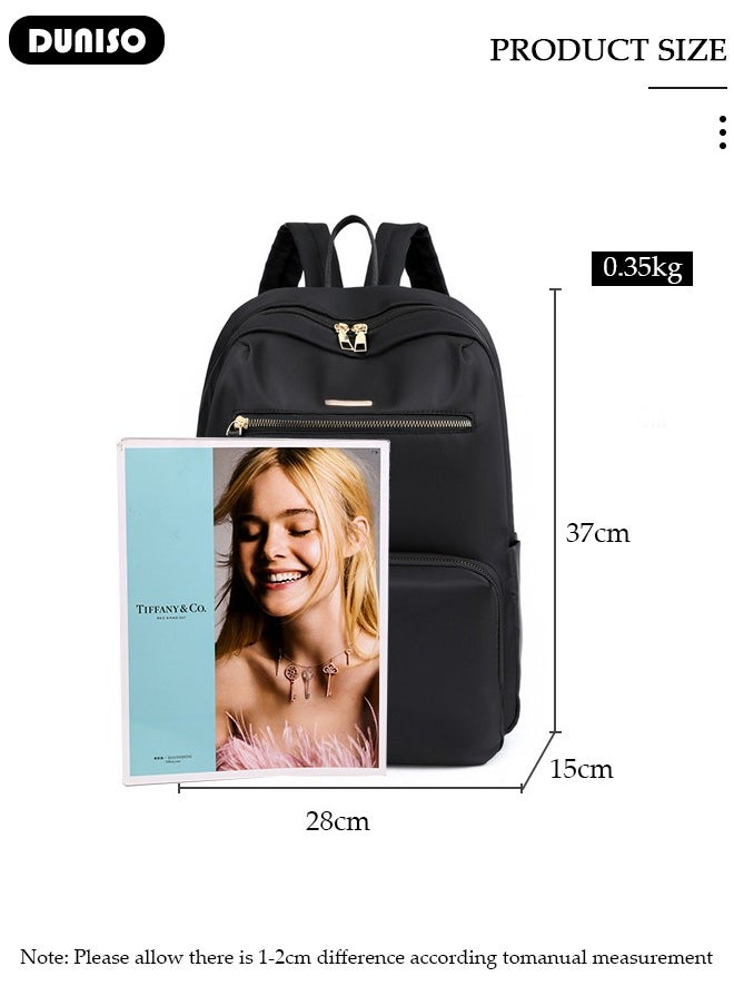 DUNISO Women Backpack Purse, Waterproof Backpack for Girl Woman Black Travel Bookbag Lady Shoulder Bag, Lightweight Ladies Fashion Daily Backpack Anti-theft Casual Daypack  - Image 4