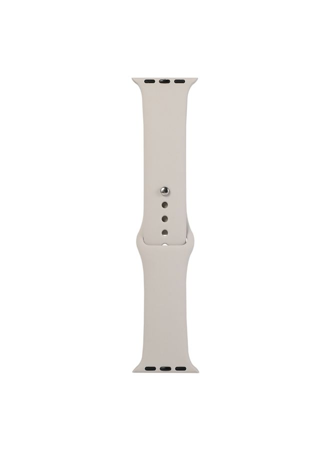 Replacement Strap For Apple Watch Series 9&8&7 41mm / SE 3&SE 2&6&SE&5&4 40mm / 3&2&1 38mm Silicone Watch Band, Short Section female Rock Grey