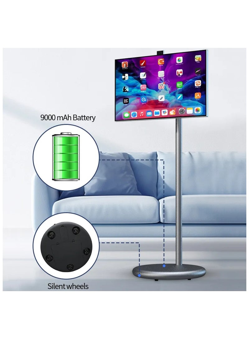 27 Inch FHD IPS Touch Screen Android TV - Portable Smart TV, Movable Flat Screen Television for Home, Smart Streaming, Built-in Apps & WiFi  - Image 3