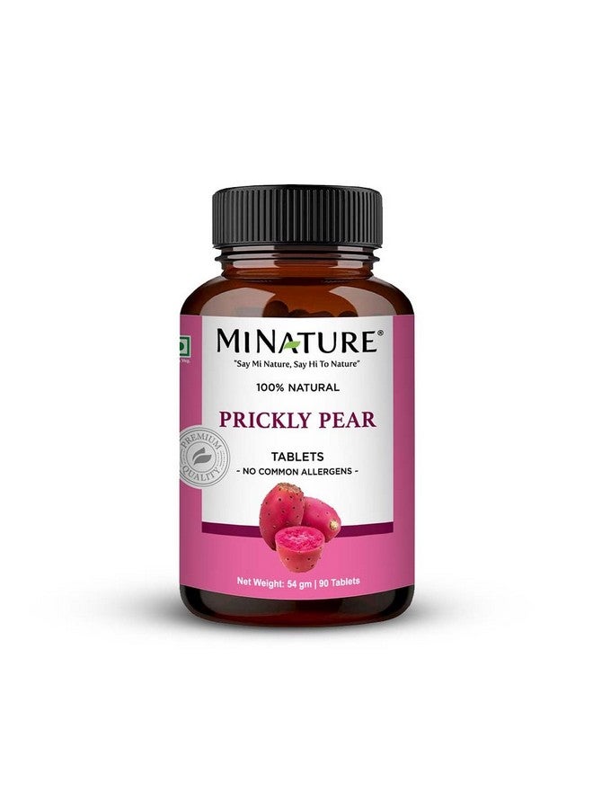 minature قرص الكمثرى الشوكية من mi Nature | عشب نوبال/تونا | التين الهندي | غير معدل وراثيًا، نباتي، خالي من الغلوتين | من الهند | 500 ملغ 90 قرص، إمداد لمدة 45 يومًا - Image 1