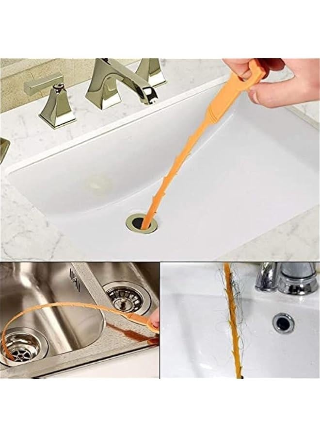 Drain Clog Remover Snake, Plumbing Toilet Hair Snake Drain Cleaner Auger Catcher for Kitchen, Sink, Bathroom, Tub, Shower(4 Pack 20inch) - Image 4
