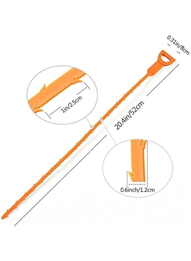 Drain Clog Remover Snake, Plumbing Toilet Hair Snake Drain Cleaner Auger Catcher for Kitchen, Sink, Bathroom, Tub, Shower(4 Pack 20inch) - Image 3
