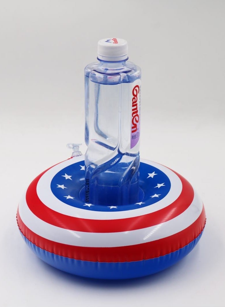 Loquat علم الولايات المتحدة شكل حامل أكواب قابل للنفخ لحمام السباحة - Image 3