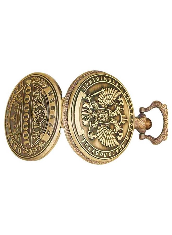 YASH - Yash Vintage Look One Million Rubel Quartz Pocket Watch - Image 1