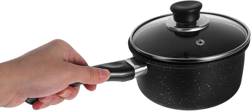 Small Maifanstone Nonstick Saucepan with Lid 16cm Japanese Kitchen Cooking Pot Milk Warmer Food Stew Pot for 1-3 People Food Cooking - Image 4