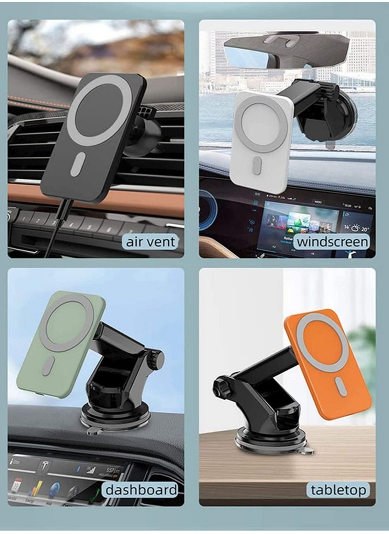 Generic - Multi Battery Charging For Magsafe Iphone 12 12 Pro Max 12 Mini Fast Charging 15W Wireless Car Charger Airvent Mount Magnet Adsorbable Phone Car Holder - Image 1