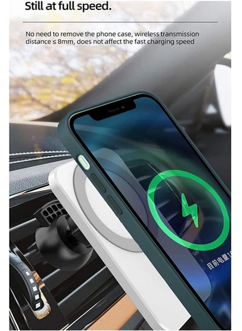 Generic - Multi Battery Charging For Magsafe Iphone 12 12 Pro Max 12 Mini Fast Charging 15W Wireless Car Charger Airvent Mount Magnet Adsorbable Phone Car Holder - Image 1