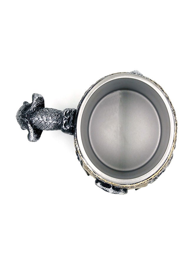 NIBEMINENT 3D Skull Design Coffee Mug Silver/Beige - Image 4