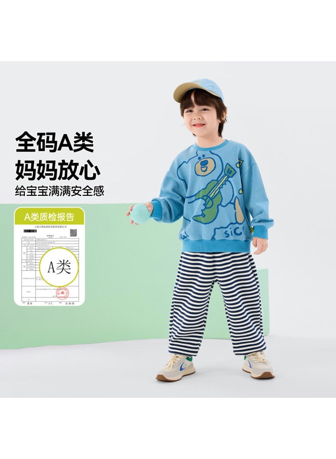 Doodle Home Children's Set Spring And Autumn Boys' Hoodie Two-piece Set Girls' Spring Clothes Infant Sportswear - Image 3