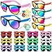 YADIYA Kids Sunglasses 24PCS Bulk Party Favors 80s Retro Neon for Beach Pool Birthday Party Supplies Goodie Bags Stuffers for Boys Girls Adults - Image 3
