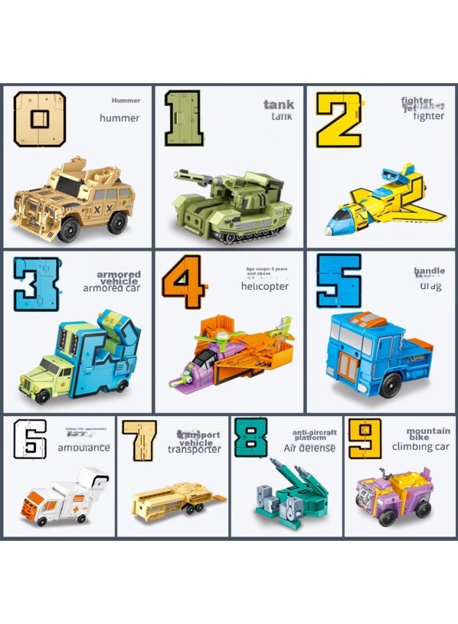 TEMI Tangmi Children's Digital Transforming Robot Toy, Transformers Car Toy, Boys' Holiday And Birthday Gift - Image 2