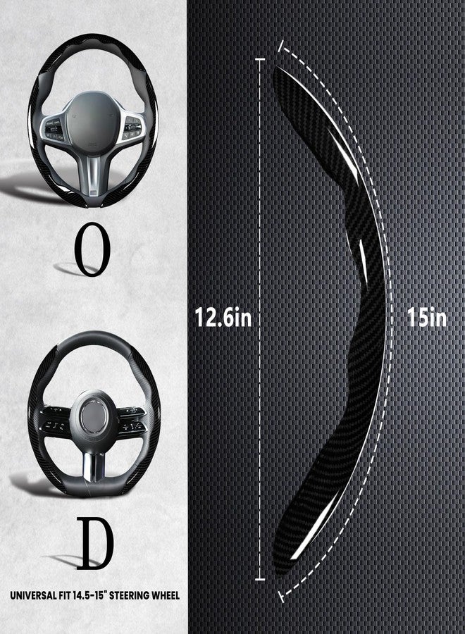 Aimato Universal Carbon Fiber Steering Wheel Cover Non-Slip Segmented Car Steering Wheel Covers - Image 5