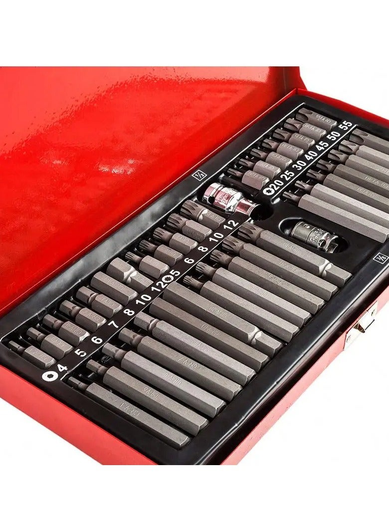 Professional 40-Piece Screwdriver Bit Set High Quality Hex (Hex), Torx (Star/Torx), Spline - Image 3