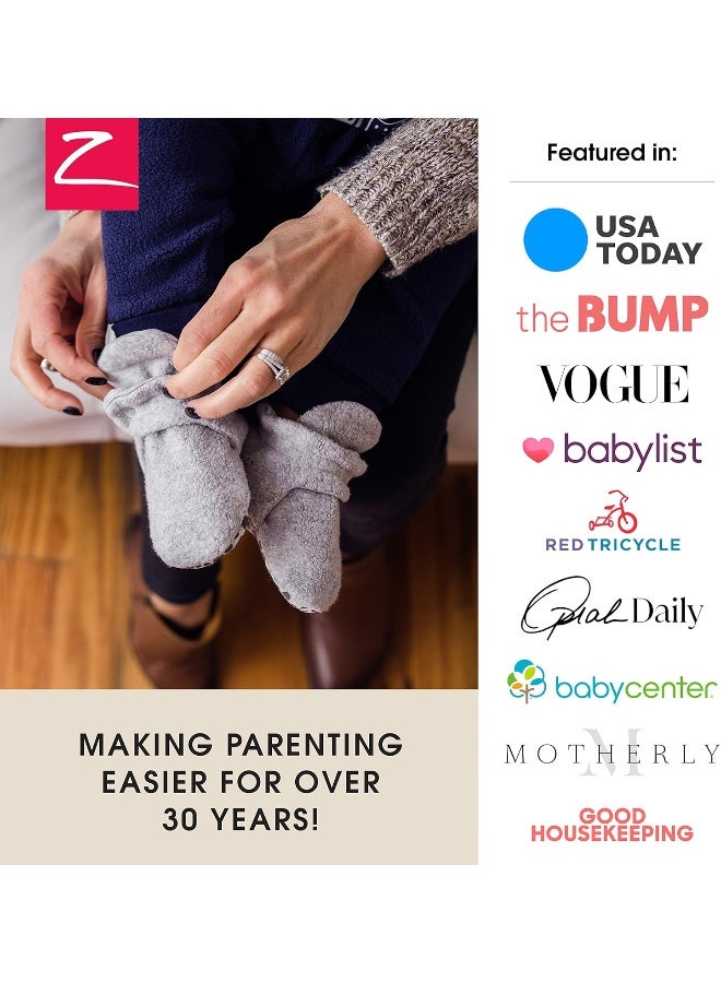 Zutano Cozie Fleece Baby Booties, Unisex, For Newborns and Infants - Image 5