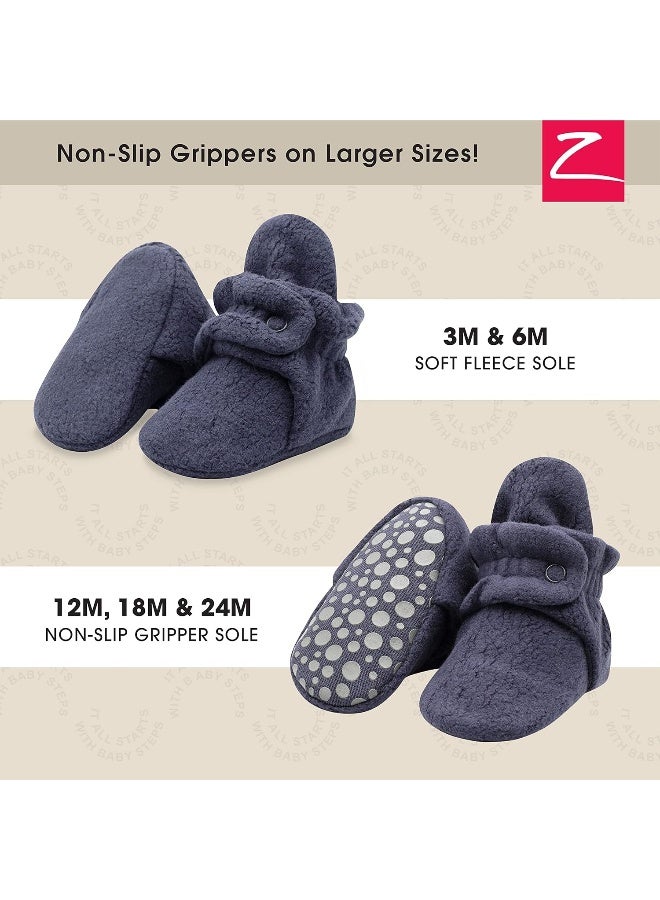 Zutano Cozie Fleece Baby Booties, Unisex, For Newborns and Infants - Image 2