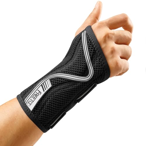FREETOO Wrist Brace for Carpal Tunnel,[New Upgrade-Anatomically shaped] Adjustable Wrist Support Splint for Men and Women,Hand Brace for Pain Relief, Tendinitis,Arthritis,Left Hand,Medium - Image 4
